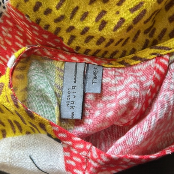 Anthropologie BInk Leopard Patchwork Blouse Wrap Top Tie Closure Shirt Sz XS - Picture 9 of 11